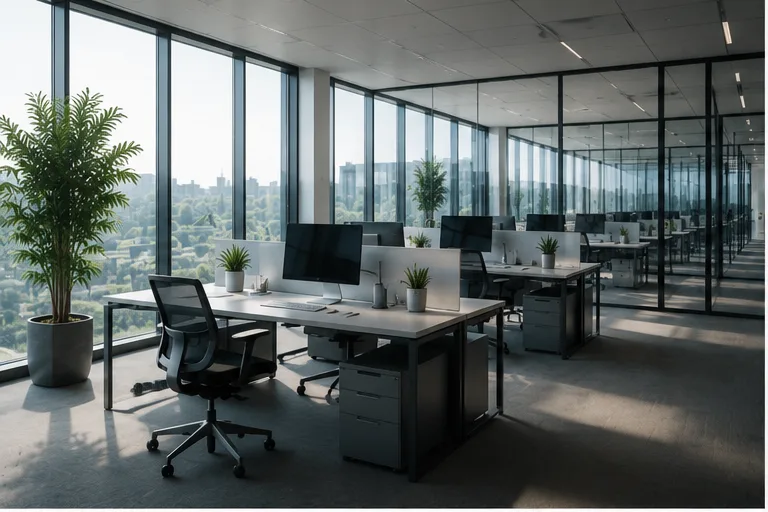 Modernes Büro in Bonn nach professioneller Büroreinigung